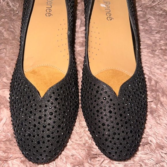 J.Renee Black block heels 11 wedding guest prom bridesmaid NWOT - Picture 3 of 10